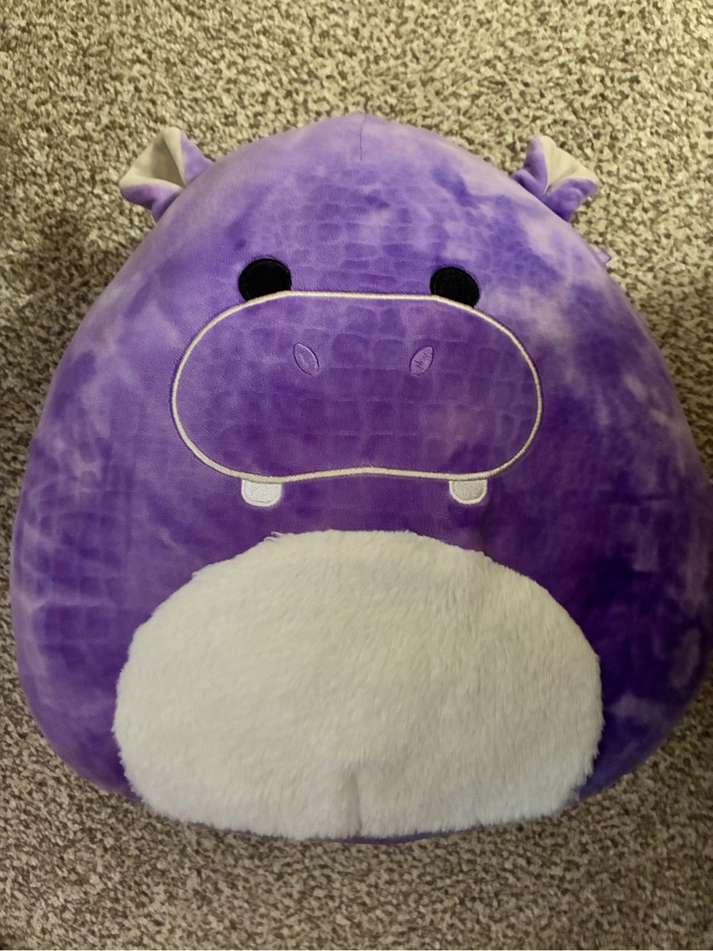 Purple Plush Hippo Stuffed Toy - Soft Kids Squishmallow